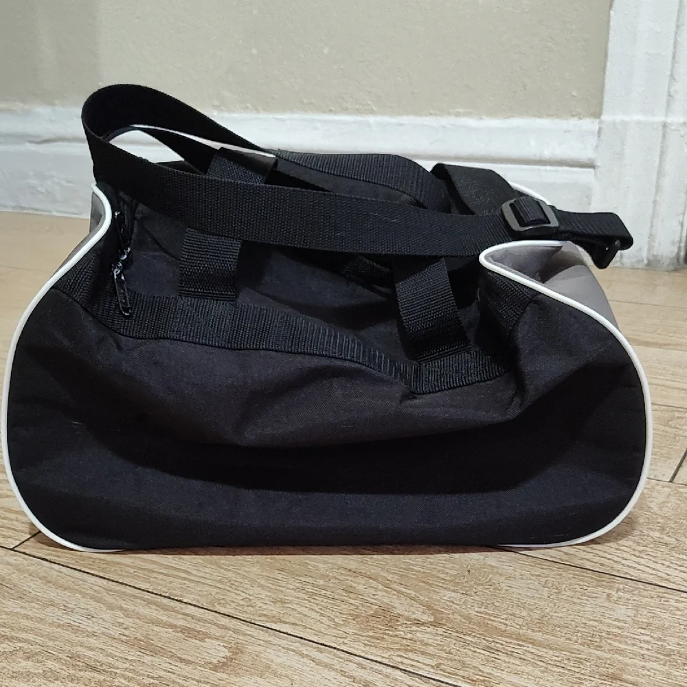 Adidas Classic Black Duffel Bag with White Accents - Picture 5 of 11